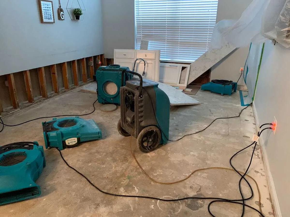Dehumidifier in flood-cut room for Water Extraction & Removal in Secaucus